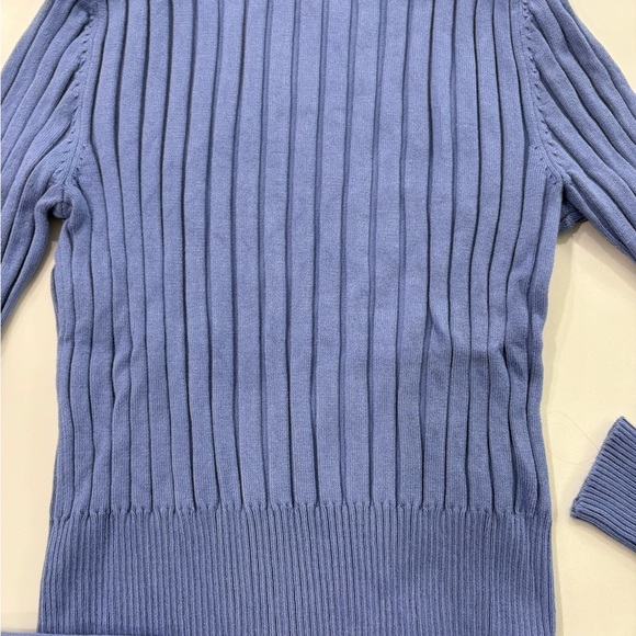 Zara Ribbed Cowl Neck Sweater in Blue - Picture 2 of 5